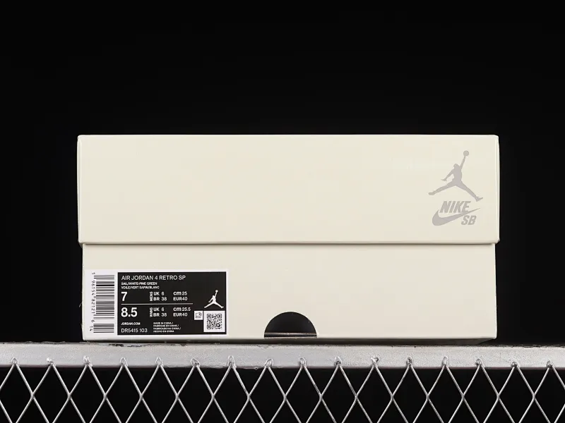 All categories Air Jordan Jordan series basketball shoes Air Jordan 4 Nk SB x Air Jordan 4 "Pine Green" AJ4 Joe 4 joint white green DR5415-103